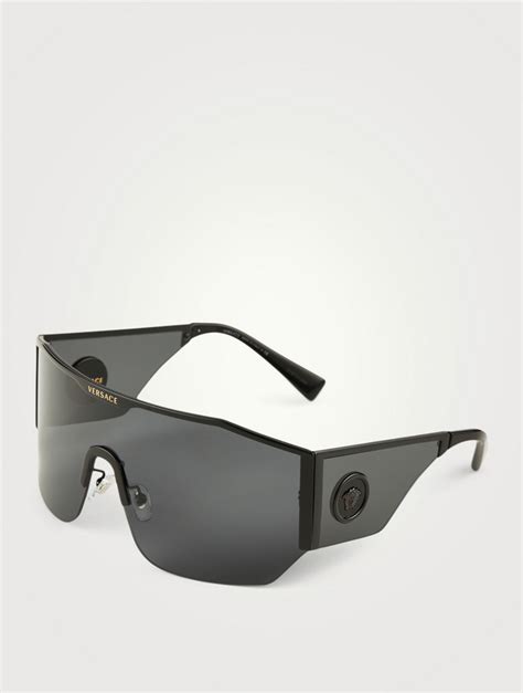 black medusa halo shield sunglasses|Medusa Halo sunglasses in black .